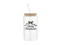 Studio Holiday Cold Brew Glass Bow
