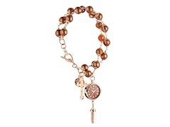 Tavan Rosary Ladies Watch, Brown/Rose Gold