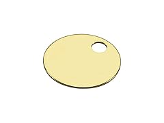 Lucky Line 1-1/4" Solid Brass Round Tag 