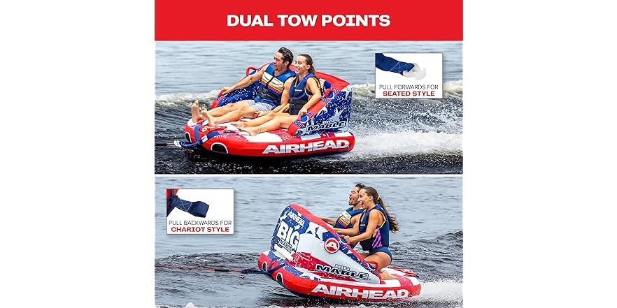 Airhead 1-2 Rider Inflatable Towable Tube