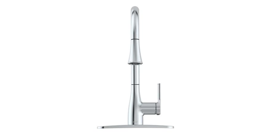 Bio Bidet Flow Küchenarmatur – Ausziehbarer Sprühkopf, Einhandgriff, Chrom, Hoher Bogen
