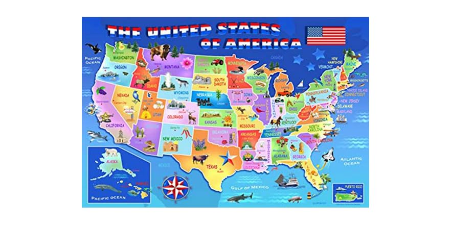 48-Piece Jigsaw Puzzle USA Map