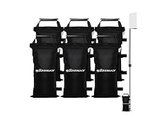 SANWAY 8 Pack (NO Sand) Sand Bags for Canopy Weights (Black)