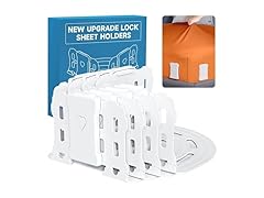 Bed Sheet Holders for Corners, White