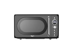 Total Chef Retro Microwave Oven | 20L  0.7 Cu Ft  700W | Black