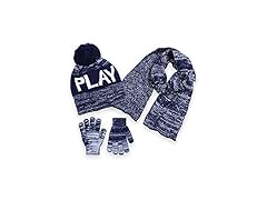 Boys Knit Hat Scarf And Gloves Set