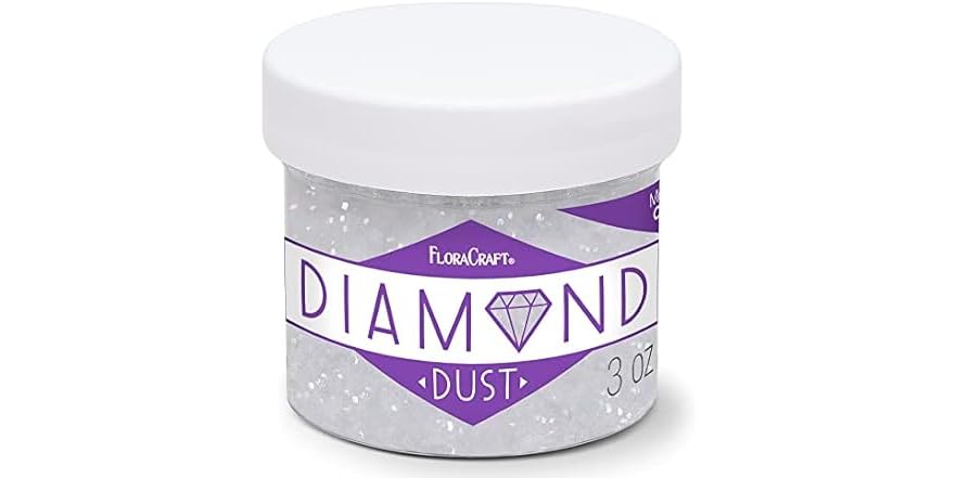 FloraCraft Diamond Dust Glitter 3 oz Helder Glas