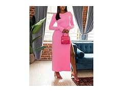 HFR x The Drop Women's Rosebloom Side Slit Knit Dress (M)