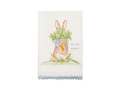 Mud Pie Oh So Happy Easter Bunny Printed Towel