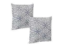 Sunnydaze Indoor and Outdoor Decorative Throw Pillow Covers Gray Geometric