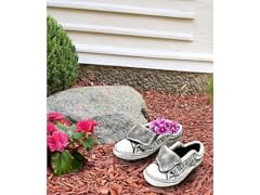 Santa's Workshop Inc 11" Cement White Sneaker Planters