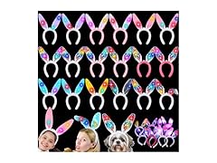 18 Pcs Easter Light Up Bunny Ears