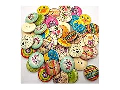Mixed Random Wooden Clock Style Buttons