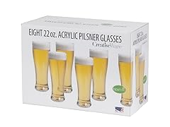 8-Pack Pilsner Beer Glasses - Clear