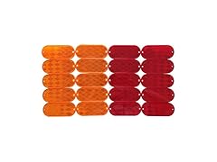 MaxxHaul 50016 20-Pack Oval Reflectors 10 Red