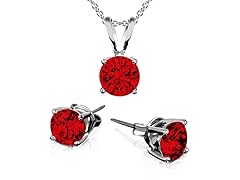 Sterling Silver Birthstone Set