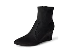 Womens Wedge Zip Ankle Boots (10)