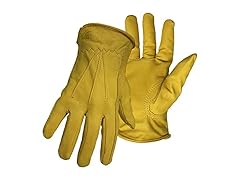 BOSS Men's Premium Grain Cowhide Leather Driver High Dexterity Work Glove