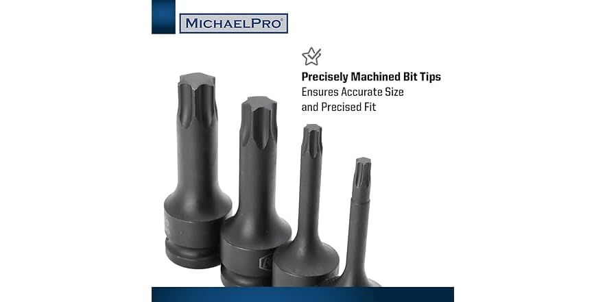 Non Slip Grip Impact Driver With Bits MichaelPro Manual Impact Driver Set - 1/2-Inch Drive With 11 Bits, 6-Sided Grip For Stubborn Bolts & Screws Multibit Screwdriver-819205