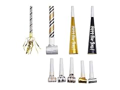 Amscan Black, Gold & Silver Party Horns