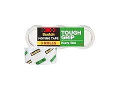 Scotch Tough Grip Moving Packing Tape, Clear 3Pk