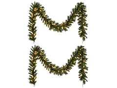 Santa's Workshop Mixed Pine Garland UL, Set of 2