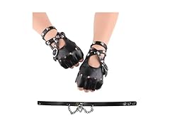 BOMJJOR Women Fingerless Gloves Choker