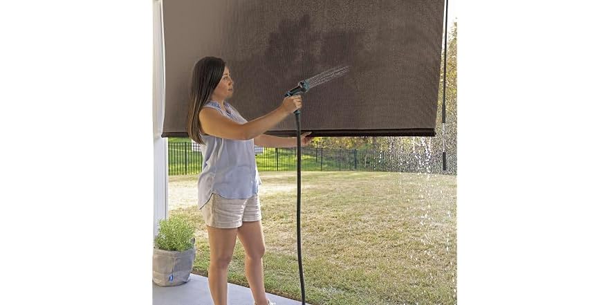 Coolaroo Outdoor Roller Shade with Wand - 90% UV