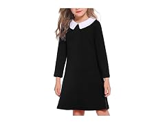 Girls Peter Pan Collar T-Shirt Dress