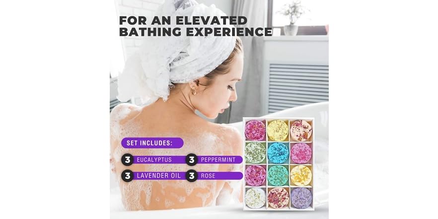 Makady Aromatherapy Shower Steamers - Variety Set of 12 (2 Pack)