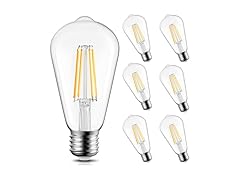 Brightown 6 Pack LED Edison Light Bulbs
