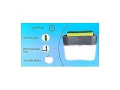 GMART Soap Pump and Sponge Caddy Holds 13 Oz
