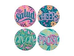 Karma, Acrylic Round Coaster Set of 4 
