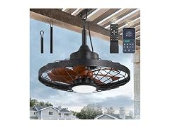LEDIARY 20" Plug in Outdoor Ceiling Fan