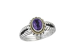 Oval Amethyst Rope Ring