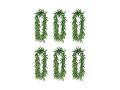 Beistle Tropical Fern Leaf Leis 6-Pack Green
