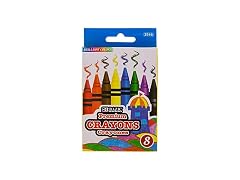 BAZIC 8-Color Premium Crayons Case of 24