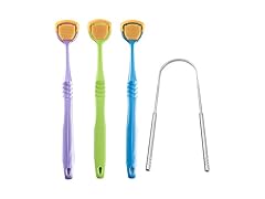 Xrmai 4PCS Tongue Scraper, Stainless