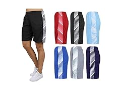 6PK Womens Loose Fit Stripe Mesh Shorts