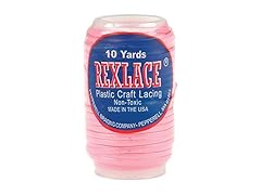 Pepperell Rexlace Plastic Lace, 0.0938-Inch, Pink