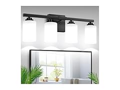 4-Light Bathroom Light Fixtures, 27" Modern Vanity Lights
