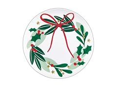 Slant Collections Holiday 4-Count Break Resistant Melamine Plate Wreath