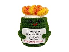 HOOYee Positive Crochet Dumpster Fire Desk