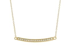 14K Gold Plated Silver Bar Necklace