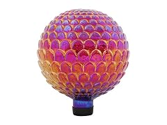Sunnydaze 10" Red Scalloped Gazing Ball