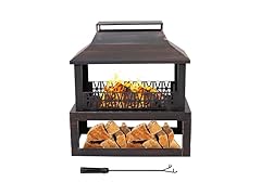 Sunnydaze 35" Steel Outdoor Fireplace