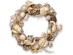 20" Harvest Wreath Pumpkin & Ornaments