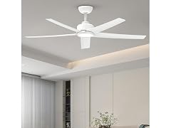 ocioc 52 inch White Ceiling Fan with Light