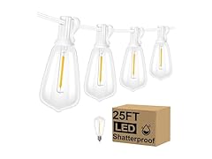 Brightever Outdoor String Light 25 FT, Waterproof Connectable