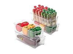 Smart Design 6 x12 4pc Refrigerator Bins